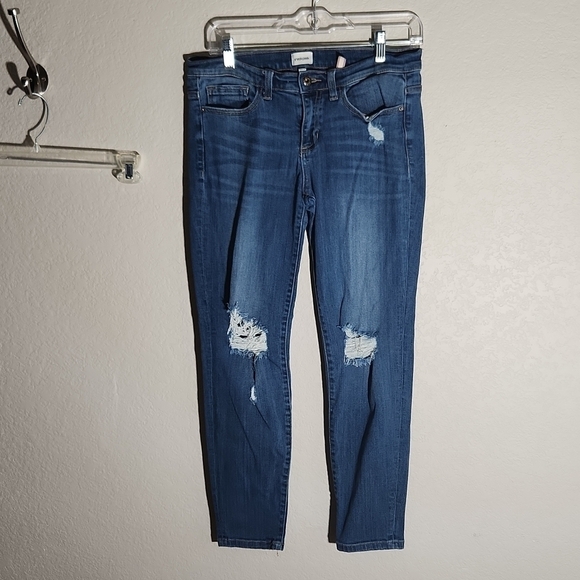 Sneak Peek Denim - Sneak Peak Jeans Size 5 Boyfriend Distress Cut Out Fray Knees